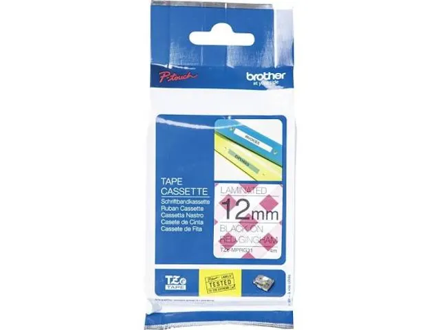 TZEMPRG31 BROTHER P-TOUCH 12mm Zwart op rood