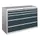 ladekast 800x1023x600mm 5laden cilinderslot RAL7035 front RAL7016