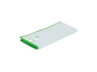 Microvezeldoek Glas, 40 x 40 cm, Wit met Groen