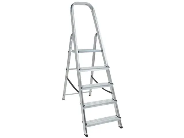 aluminium beugelladder eenzijdig 5treden stand H 0 995m aluminium