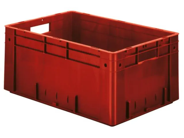 Euronorm Stapelkrat 270x600x400mm 50l Gesloten Rood