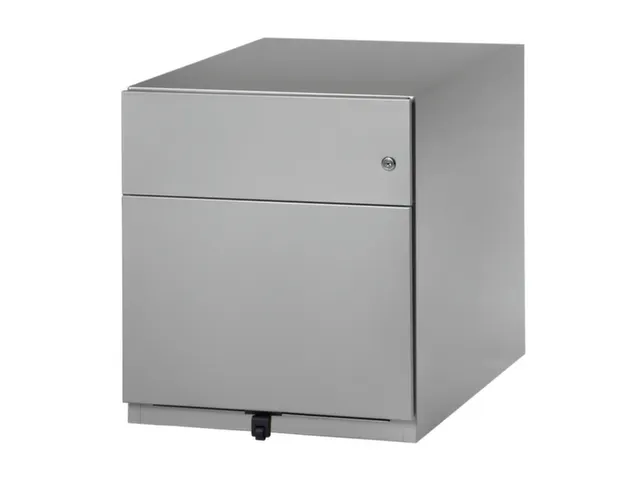 Mobiel Ladenblok Staalplaat 495x420x565mm 1hangmappenlade 1lade Zilver