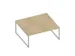 benchtafel,HxBxD 730x1800x1600mm,blad eiken,sledeframe aluminium