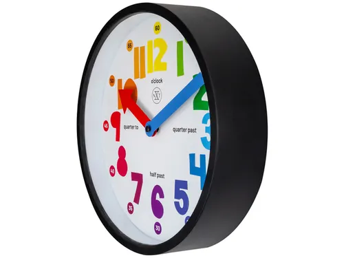 Wandklok nXt Sophia dia 30cm kunststof blauw cijferaanduiding gekleurd