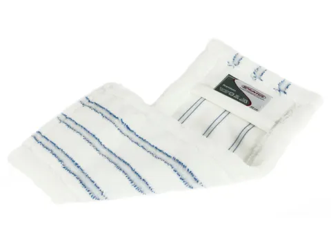 brede mop,B 400mm,microvezel,mop wit/blauw