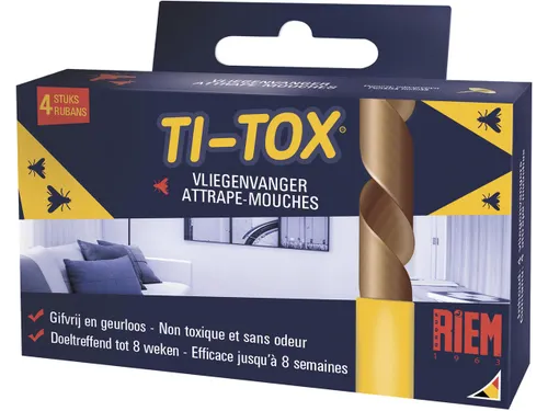 Ti-Tox anti-vliegenkleefband, 4 stuks