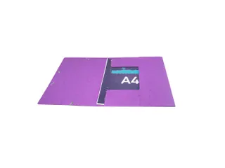 Elastomappen A4 glanskarton 3 kleppen monobloc Paars - 3