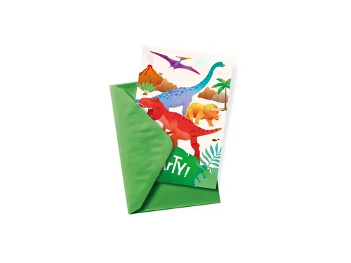 Uitnodigingskaarten Dino