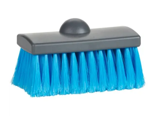 Vikan Classic wasborstel met waterdoorvoer blauw splitvezel 15cm