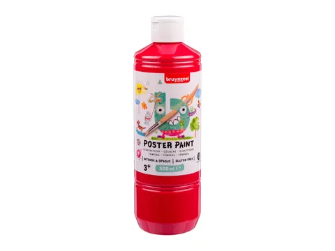 Plakkaatverf Bruynzeel fles à 500ml primair rood