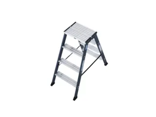 dubbele ladder,beide zijden,2x4treden,Stand H 0,4m,balk L 0,9m - 1