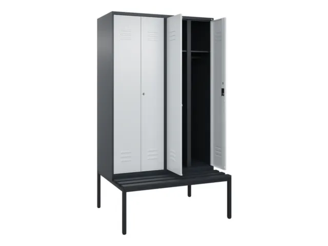 locker voor scheiding van kleding,HxBxD 2120x1200x815mm,4vak