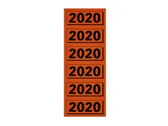 Rugetiket Elba 2020 57x25mm rood 120 stuks