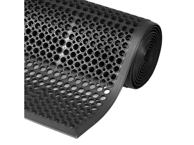 werkplekmat,mat,HxLxB 12,7x1520x910mm,rubber,geperforeerd,antislip