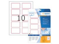 Herma Naambadge etiket 4405 80x50mm Wit Rood A4 200 stuks