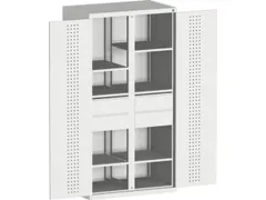 kast met geperforeerde platen,HxBxD 2000x1600x650mm,4xStalen bodem