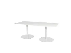 Linesto Vergadertafel Vaste Hoogte 200x100 Ton Wit 25mm Wit
