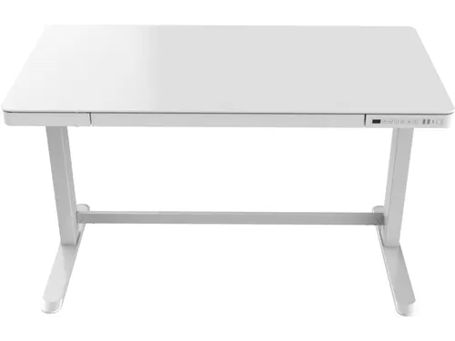 Zit-Sta Werkplek 120cm Kunststof Wit Blad Elektrisch Verstelbaar