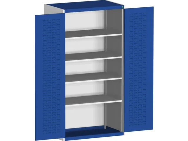 kast met sleufplaat,HxBxD 2000x1050x650mm,4xStalen bodem