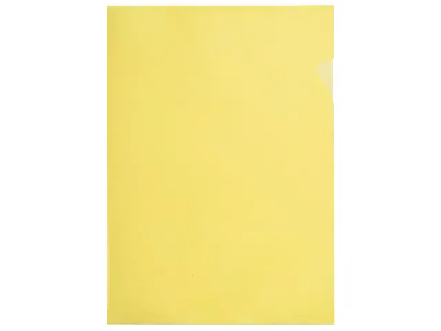 Insteekmap L-model Quantore A4 PP 0.12mm geel 25 stuks