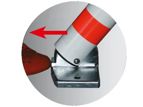 Automatische Paal Aluminium 900mmØ75mm Cilinderslot Met 3 Sleutels