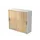 kantoor-schuifdeurkast HxBxD 1100x1200x400mm romp wit front eiken 3 OH