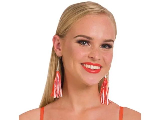Oranje oorbellen