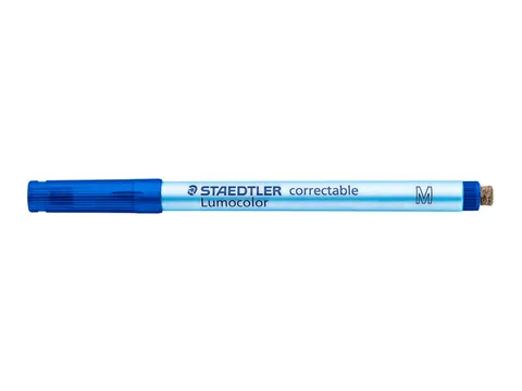 Viltstift Staedtler Lumocolor 305 non permanent correctable M blauw
