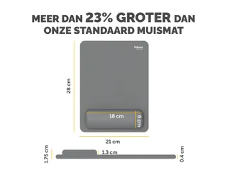 Muismat met polssteun Fellowes Breyta XL grijs 21x28cm - 9
