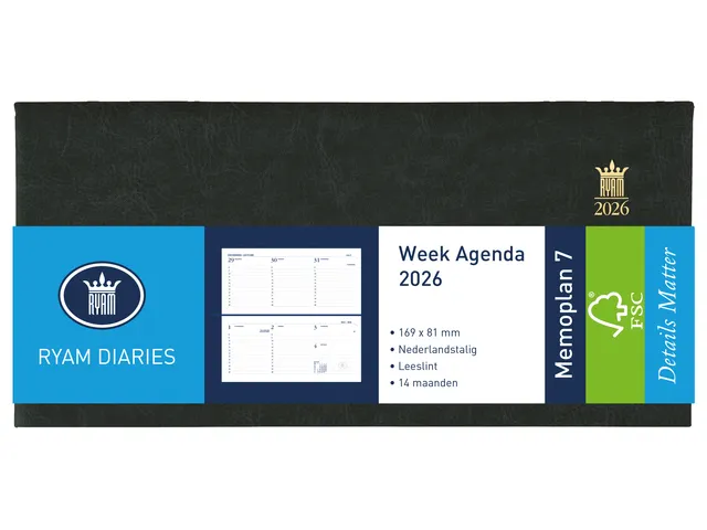 Agenda 2027 Ryam Memoplan 7 Mundior Suprema 7dagen/2pagina's landscape