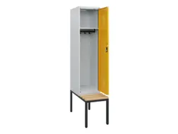 locker met bank,HxBxD 1950x400x815mm,1vak,vak B 400mm,cilinderslot