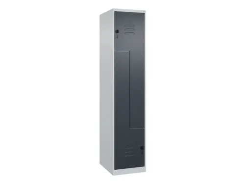 Z-garderobekast,HxBxD 1850x400x500mm,vak B 200/400mm,draaigrendel