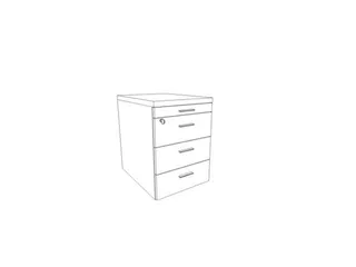 mobiel ladeblok,HxBxD 585x420x560mm,3lade(n),centr. vergrendeling - 4