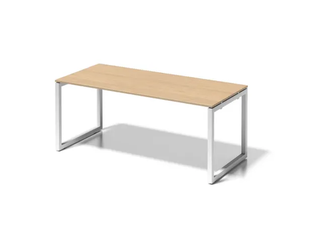 bureau,HxBxD 740x1800x800mm,blad esdoorn,sledeframe verkeerswit