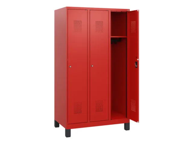 schoollocker,HxBxD 1630x900x500mm,3vak,vak B 300mm,cil.-slot,voeten