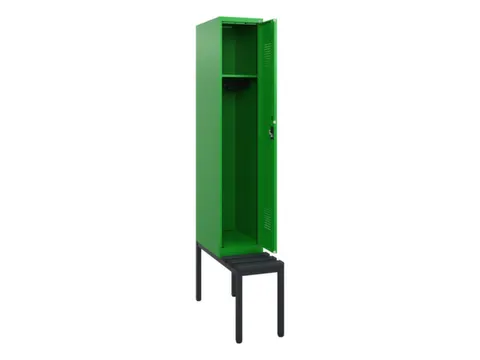 locker met bank,HxBxD 1950x300x815mm,1vak,vak B 300mm,cilinderslot