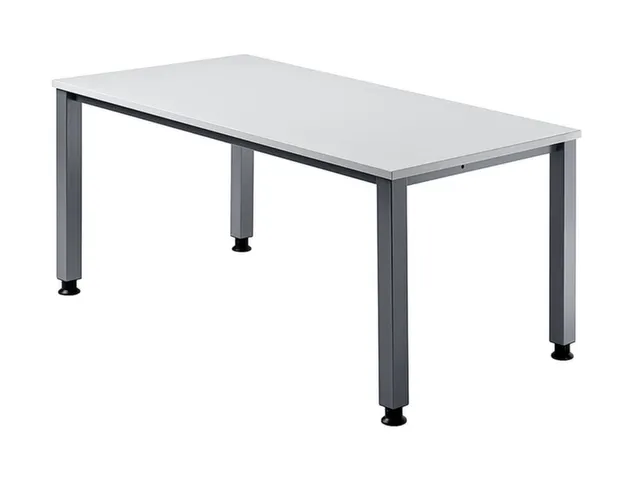 bureau à hauteur réglable,HxlxP 680-760x1600x800mm,panneau gris clai