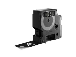 Labeltape Dymo 53721 D1 S721010 24mmx7m wit op zwart - 5