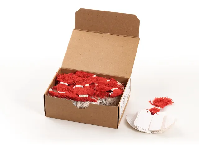 HERMA 6918 Hanglabel 32x50mm Wit karton met Rood draad 1000 stuks