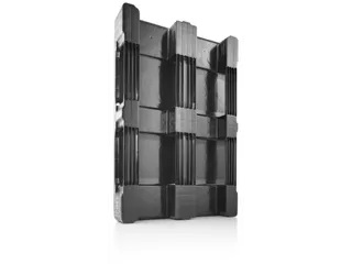 hygiënepallet,HxLxB 160x1200x800mm,geregenereerd kunststof,zwart - 4
