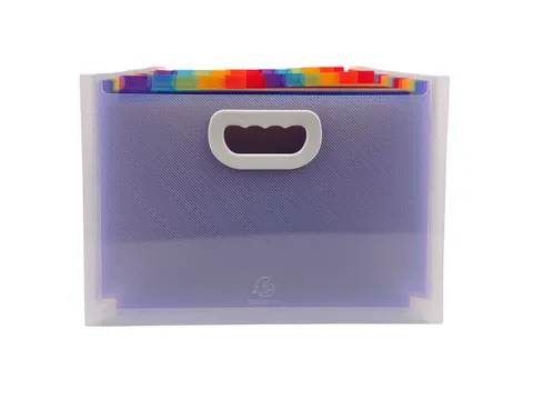 Sorteermap PP CRYSTAL handvat 24vak