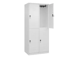 dubbeldekse locker,HxBxD 1850x800x500mm,2x2vak.,vak B 400mm - 2