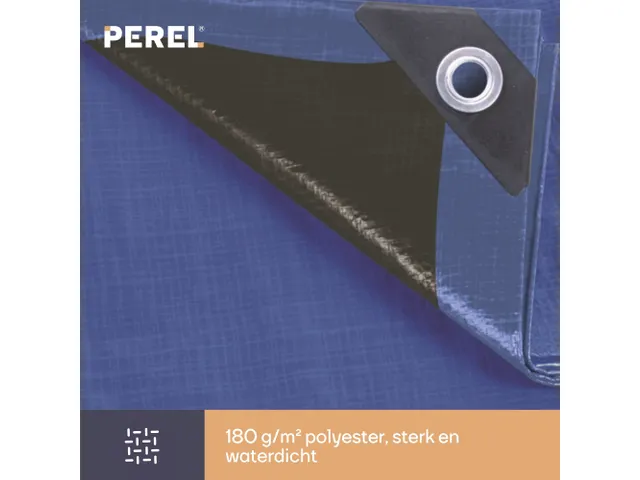 Dekzeil Blauw/Zwart Ultrasterk 5x8 Meter