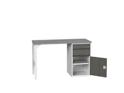 werkbank,HxBxD 930x1500x600mm,linoleumblad,2voeten/1container