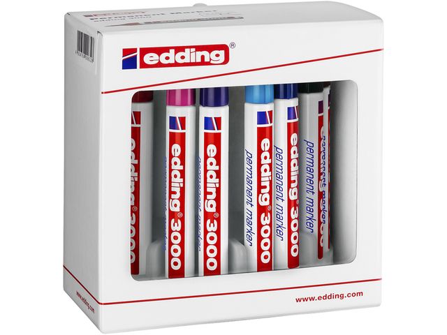 Viltstift edding 3000 rond assorti 1.5-3mm set à 10 stuks | EddingMarker.nl