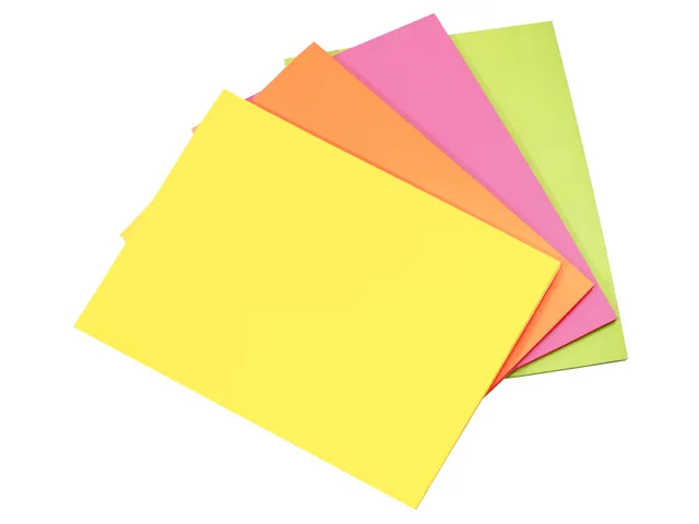 Cartes de communication info, 200x150mm, 4 x 50 pièces,jaune, orange,