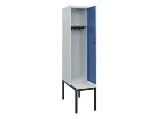 locker met bank,HxBxD 1950x400x815mm,1vak,vak B 400mm,draaigrendel - 2