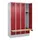 locker met bank,HxBxD 1950x1200x815mm,4vak,vak B 300mm,draaigrendel