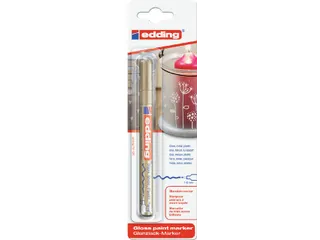 Viltstift edding 751 lakmarker rond goud 1-2mm blister - 1