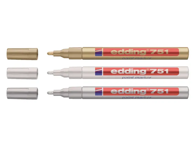 Viltstift edding 751 lakmarker rond goud 1-2mm